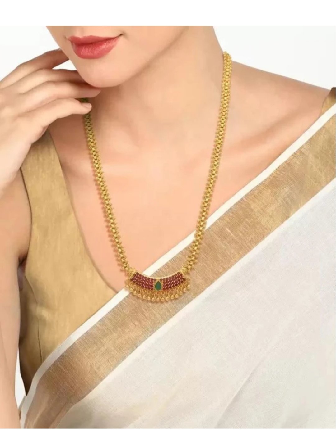 ₹239 Only – Brado Jewellery American Diamond Gold-Plated Brass Necklace (95% OFF)