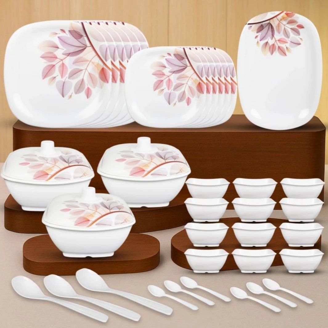 ₹1,140 – 40-Piece Premium Melamine Dinner Set for 6