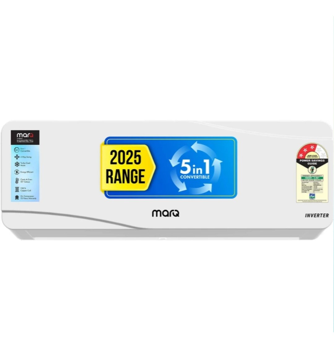 ₹21,990 MarQ 1 Ton 5-in-1 Convertible AC – Smart Cooling for Every Need!
