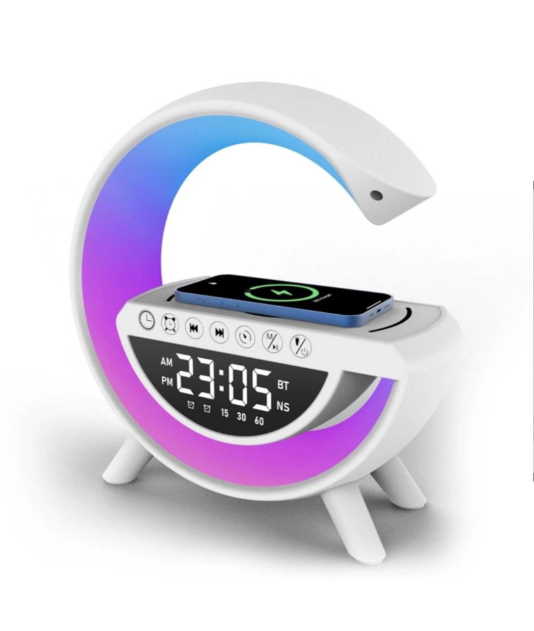 ₹799 SnapUp Groove G 5-in-1 Wireless Speaker | RGB Lights, Alarm &amp; Wireless Charging