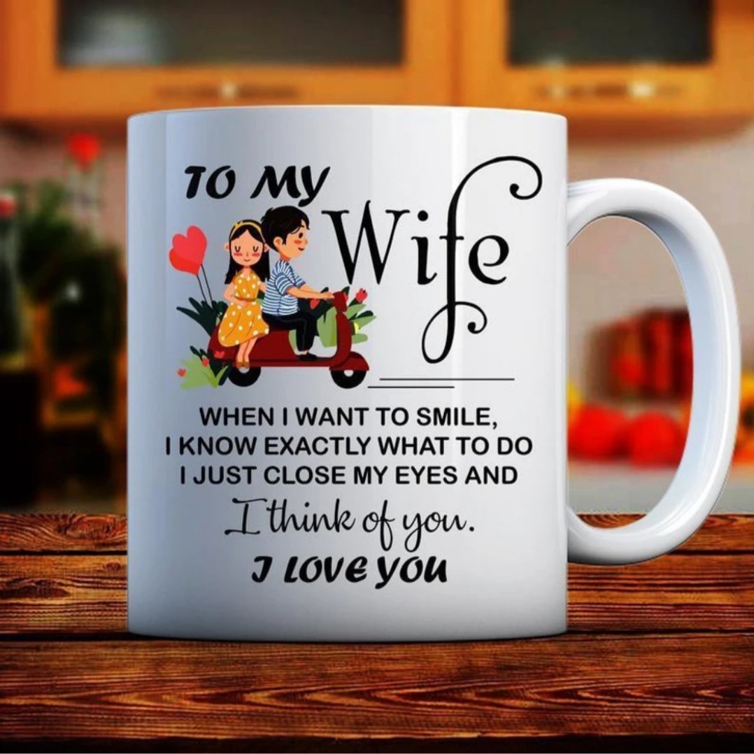 ₹137 To My Wife Love Quote Mug | Valentine Day Gift Romantic Ceramic Coffee Cup