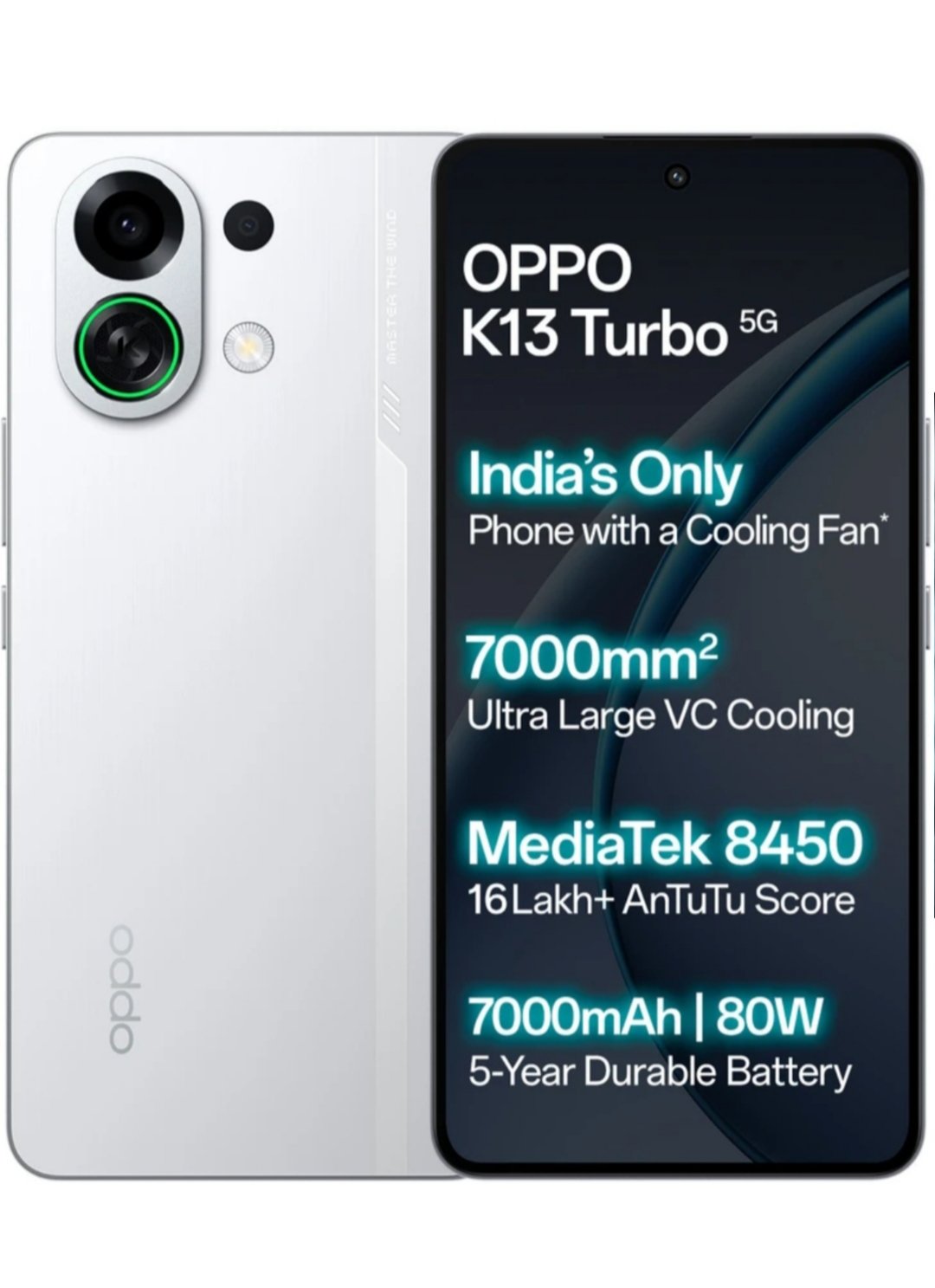🔥 ₹27,749 – OPPO K13 Turbo 5G 128GB (White Knight) | 18% OFF Deal!