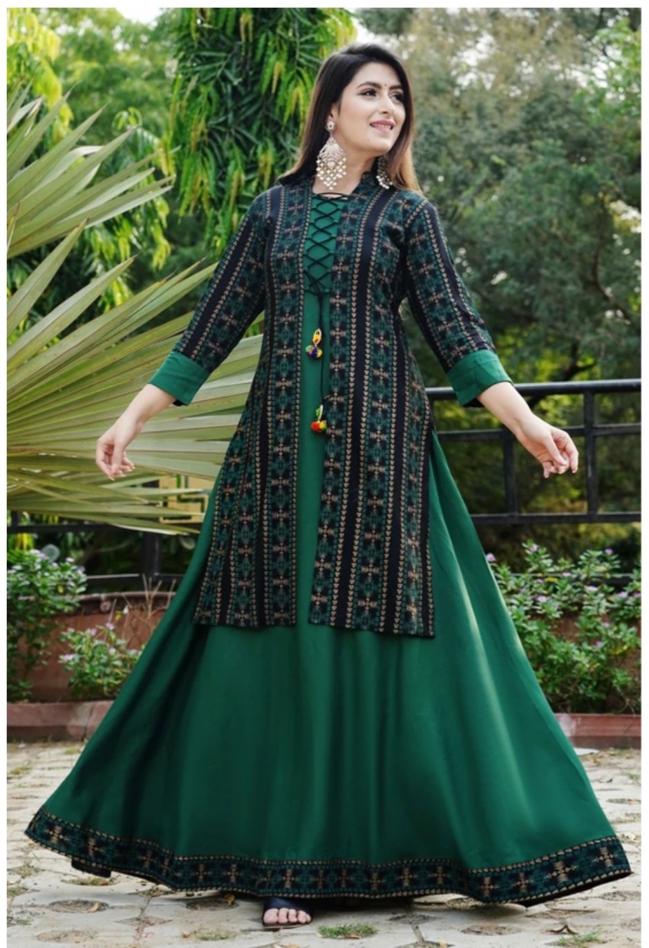 ₹622 – Women Printed Cotton Rayon Anarkali Kurta | 79% OFF Hot Deal!