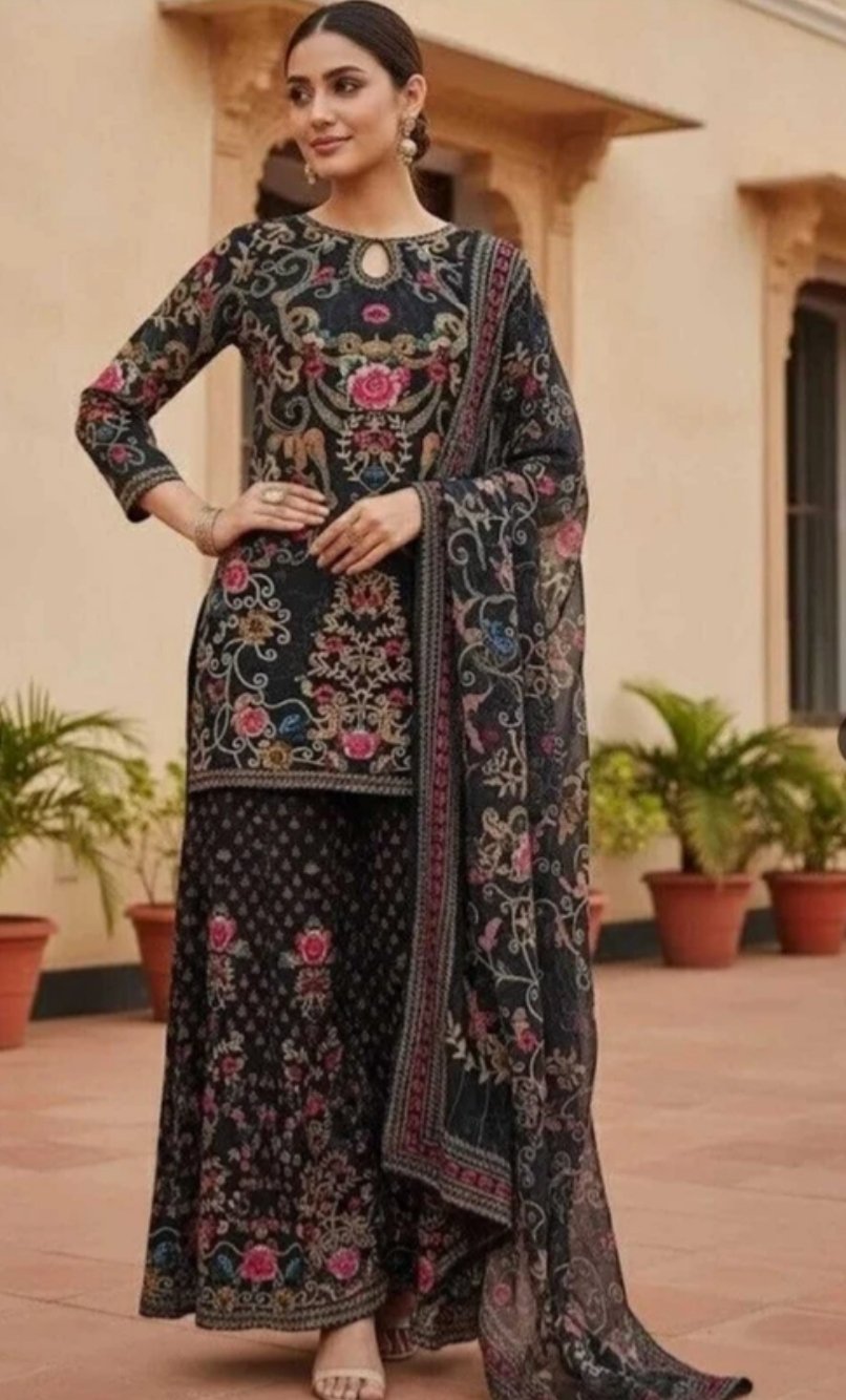 ₹994 – 60% OFF Kurta Sharara Dupatta Set!