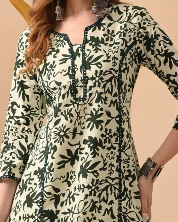 ₹399 KKoutfits Women Floral Printed Kurta | Indie Print Stylish Daily Wear | 60% OFF