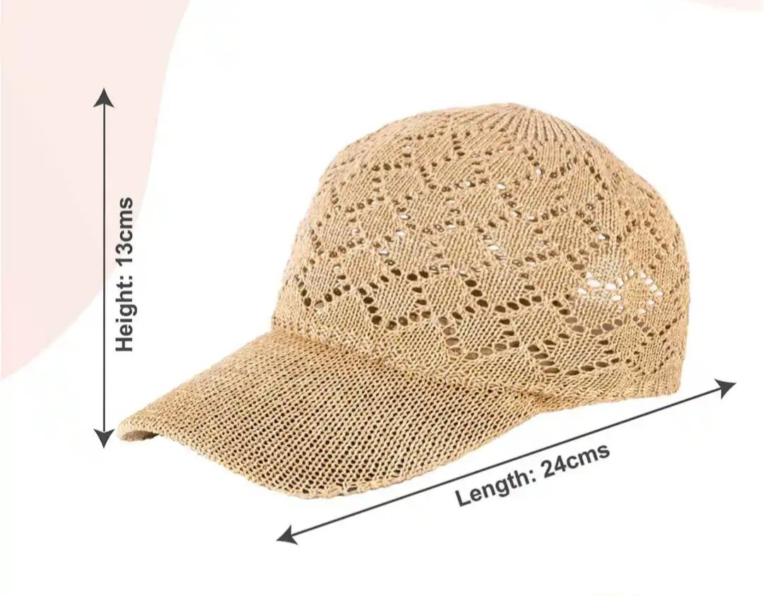 ₹749 Trendy Crochet Cap Stylish Adjustable Comfortable Summer Outdoor Women Wear