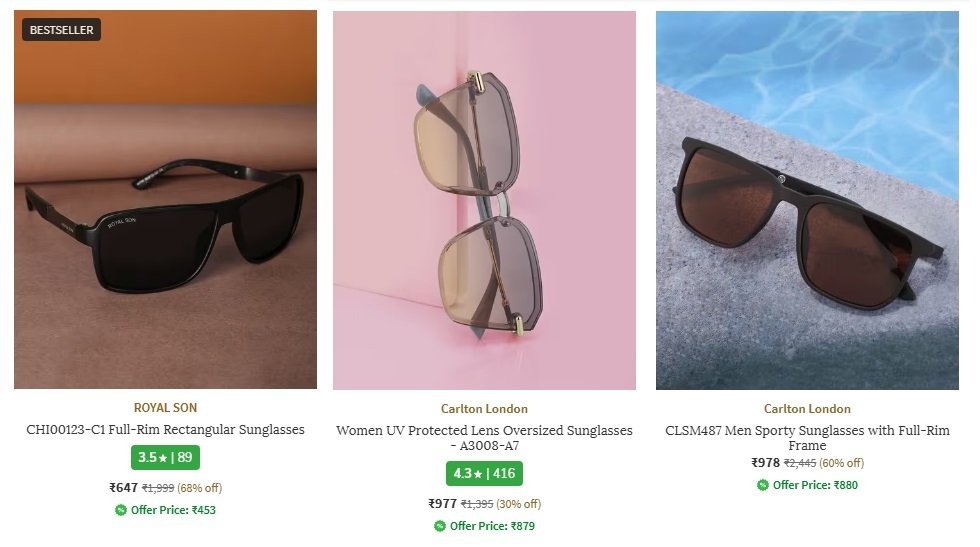 Sunglasses Under ₹999 for Stylish Everyday Fashion and Outdoor Wear