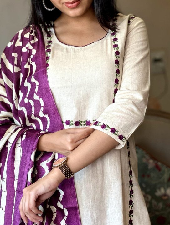Trahimam Embroidered Kurta Dupatta Set for Elegant Festive Wear
