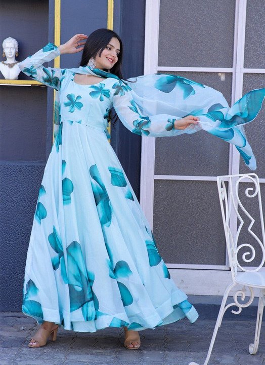Dhyan Creation Anarkali Gown for Festive Plus Traditional Styling