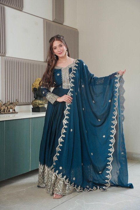 Om Creation Anarkali Gown for Elegant Festive Plus Party Styling