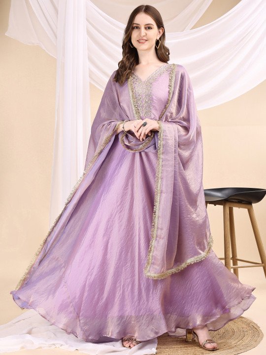 Lookslink Flared A-Line Gown for Elegant Evening Party Styling