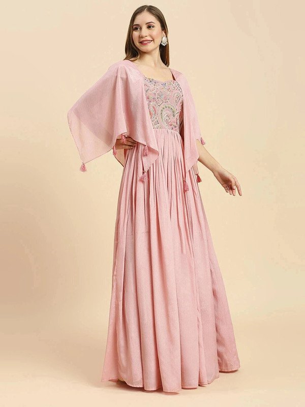 Madhuram Anarkali Gown at ₹1286 for Elegant Festive Ethnic Wear