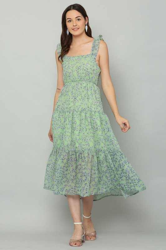Houseofcommon Green Midi Dress at ₹408 for Stylish Casual Wear