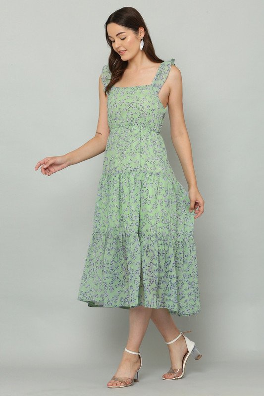 Houseofcommon Green Midi Dress at ₹408 for Stylish Casual Wear