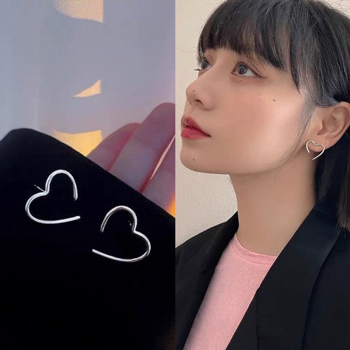 Celestique Heart Stud Earrings for Minimal Everyday Women Styling