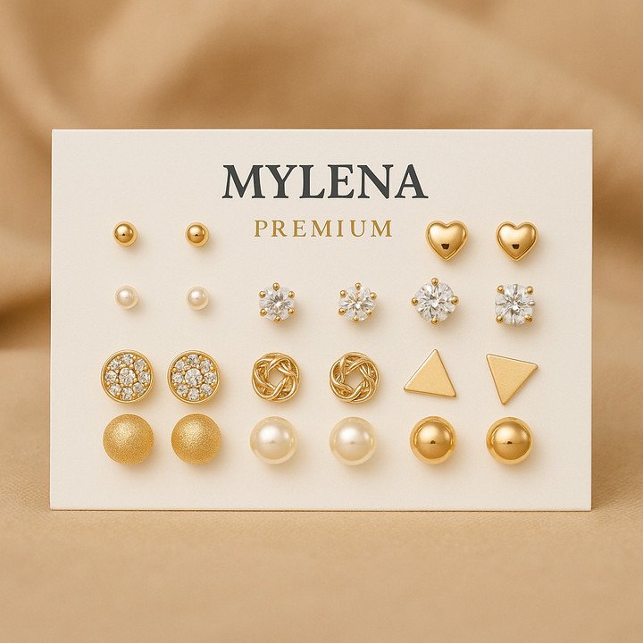 Mylena Pearl Stud Earrings Combo Set for Everyday Women Styling