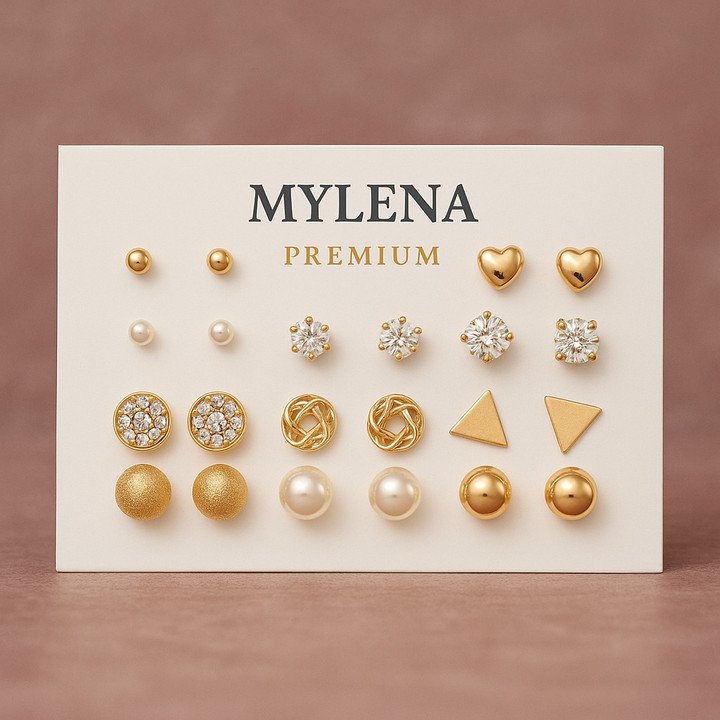 Mylena Pearl Stud Earrings Combo Set for Everyday Women Styling