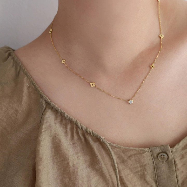 Myki Gold Plated Necklace for Minimal Everyday Women Fashion Styling