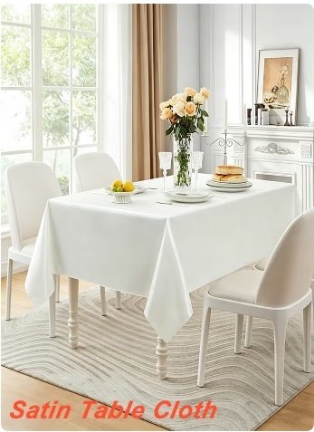 Satin Tablecloth for Elegant Wedding and Party Table Decoration