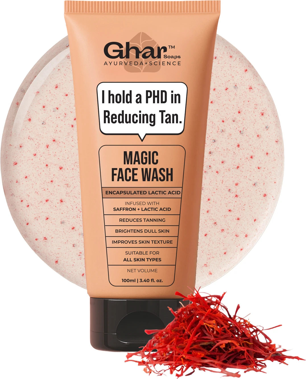 ₹298 Ghar Soaps Sandalwood Saffron Face Wash for Daily Glow