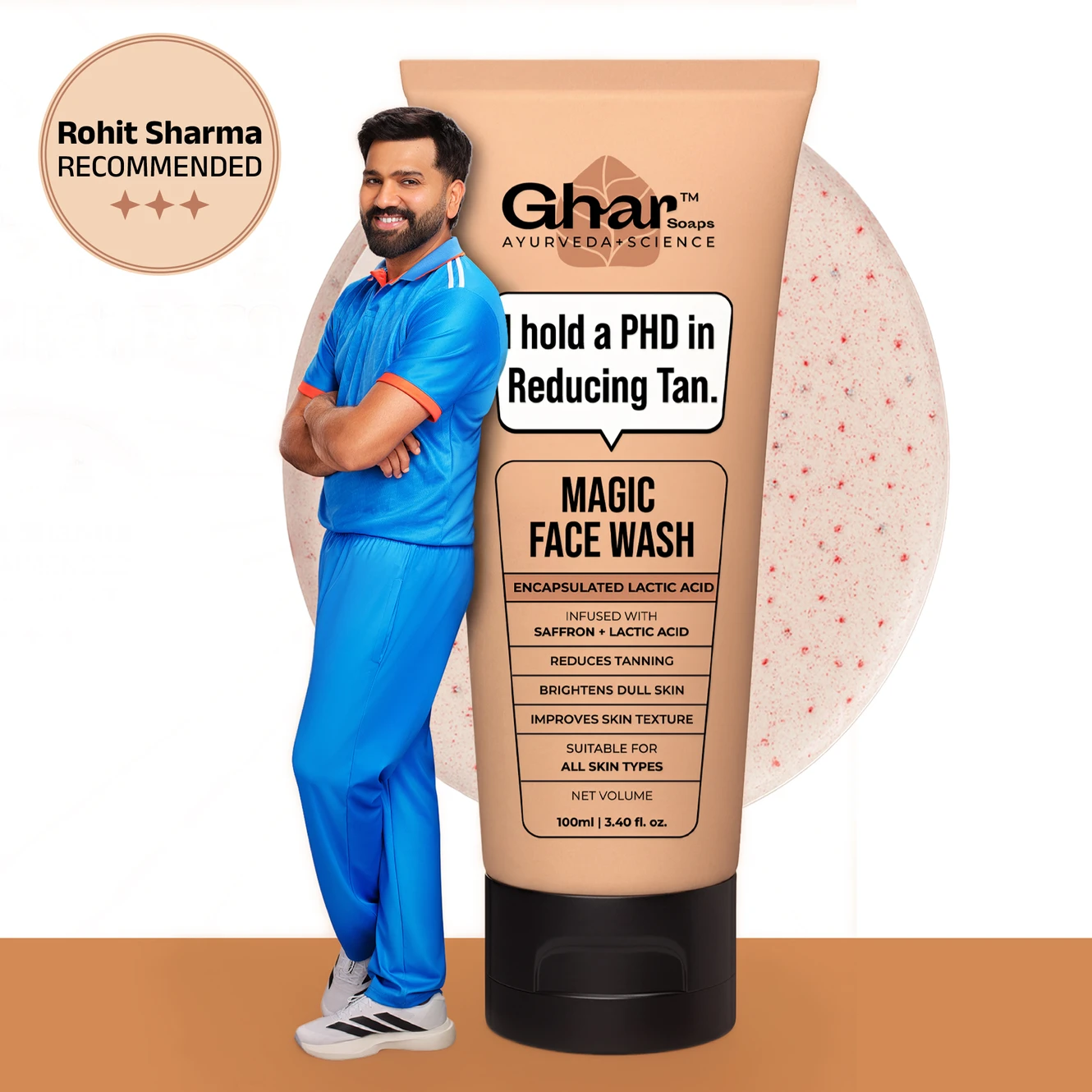 ₹298 Ghar Soaps Sandalwood Saffron Face Wash for Daily Glow
