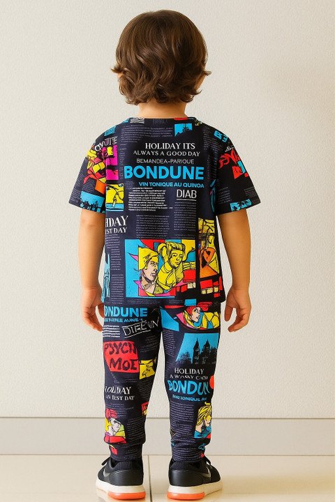 Ettukittu Boys Printed Cotton Blend Nightwear at ₹306