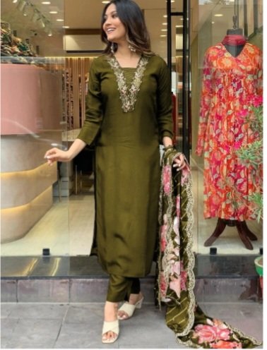 ZINARIYA FAB Women Kurta Pant and Dupatta Set for Festive Looks