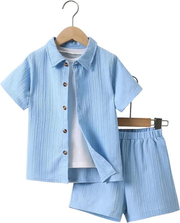 LKCreation Boys Party &amp; Festive Shirt Shorts Set at ₹245 | Kids Outfit