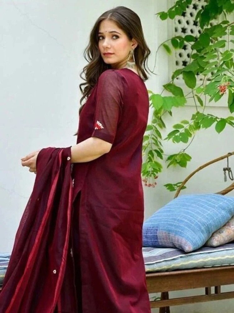 DD’S CREATION Ethnic Top Pant and Dupatta Set for Women