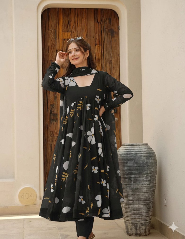 HELWIN DESIGNER Women Ethnic Top and Dupatta Set for Festive Wear