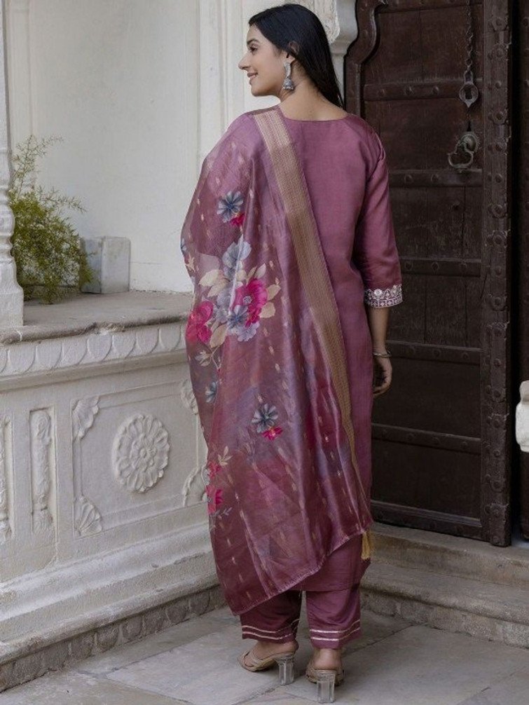 DADA ENTERPRISE Embroidered Kurta Pant Dupatta Set for Women