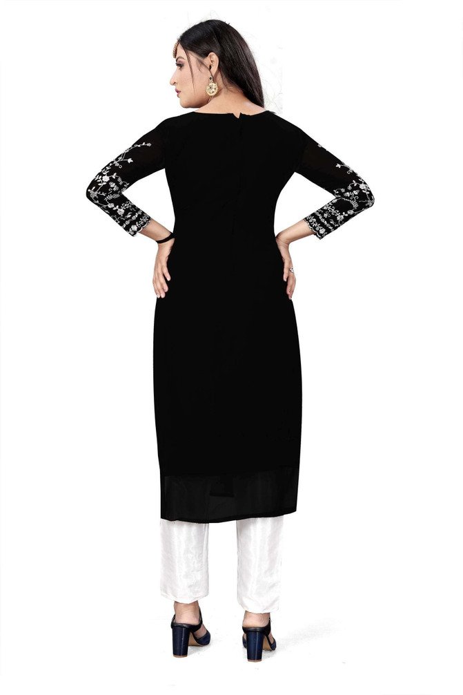 ZONFAB Georgette Embroidered Salwar Suit Material for Women Ethnic Wear