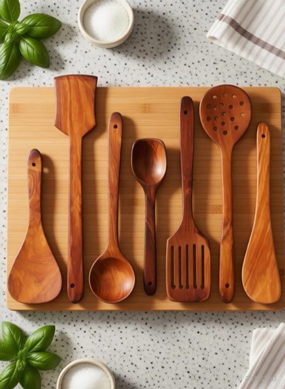 ₹83 Wooden Dessert Spoon Set for Parties Plus Daily Serving