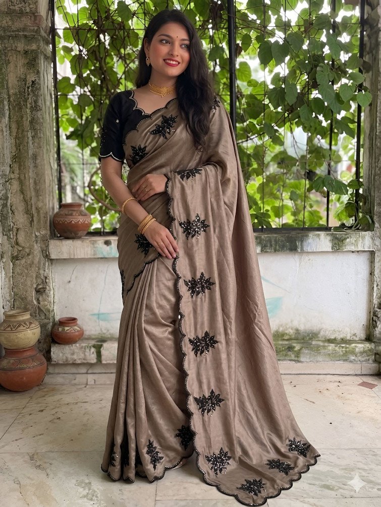 VRAGGI Printed Silk Saree for Women Festive and Party Wear Looks