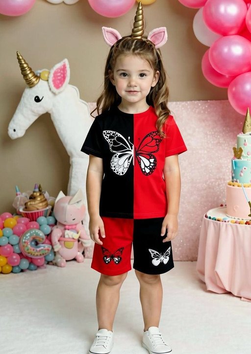 ₹198 Miss Chief Girls T-Shirt Shorts Set for Everyday Summer Comfort