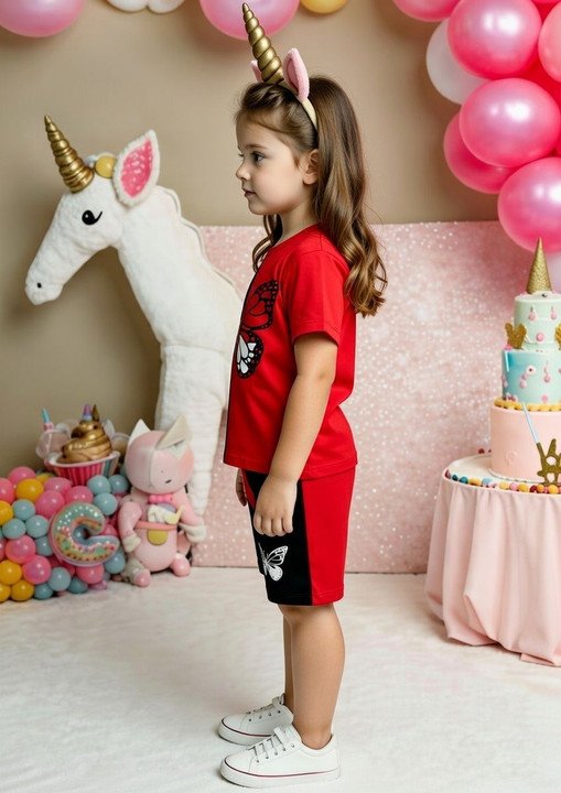 ₹198 Miss Chief Girls T-Shirt Shorts Set for Everyday Summer Comfort