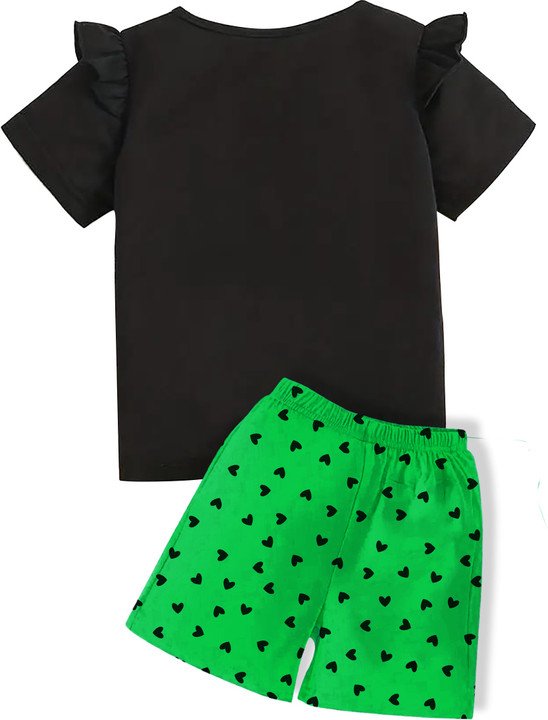 ₹248 Keesor Girls T-Shirt Shorts Set for Playful Summer Day Looks