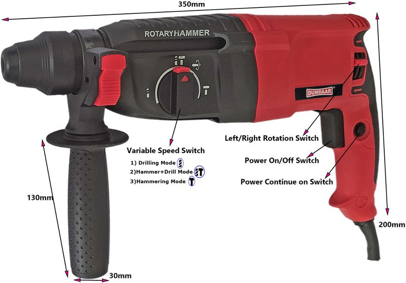 ₹2,887 Rotary Hammer Drill Machine for Repair Plus DIY Work