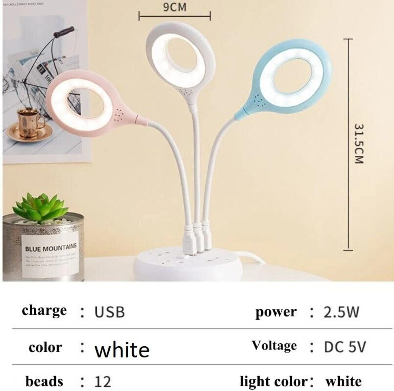 ₹342 Flexible USB LED Lamp for Reading Plus Laptop Lighting