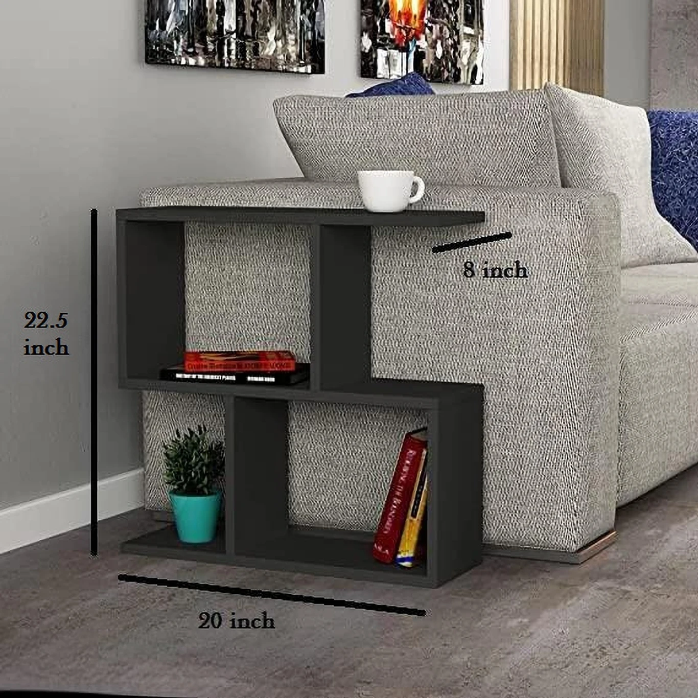 ₹709 ELAVE S Shape End Table for Stylish Bedroom and Living Room Use