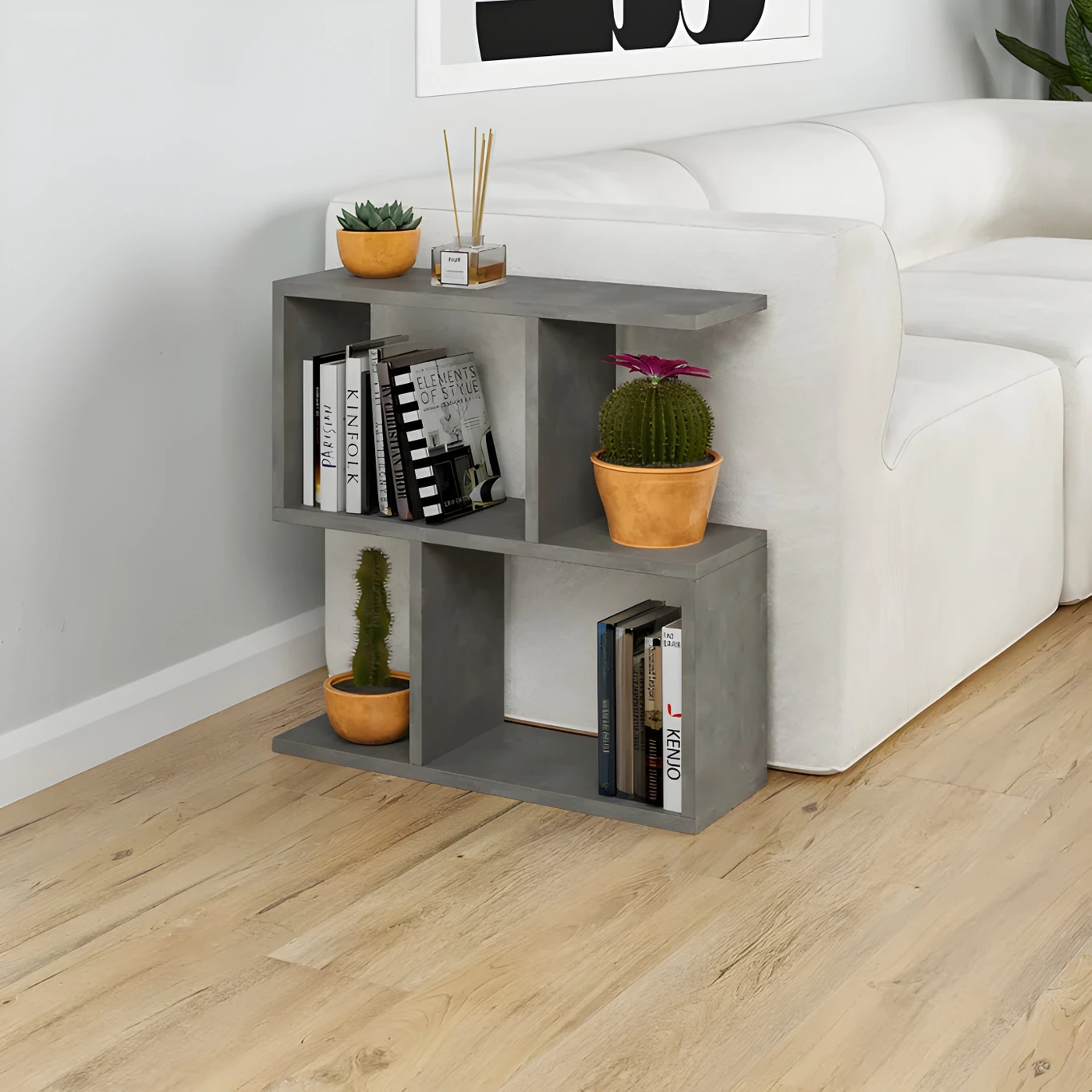 ₹709 ELAVE S Shape End Table for Stylish Bedroom and Living Room Use