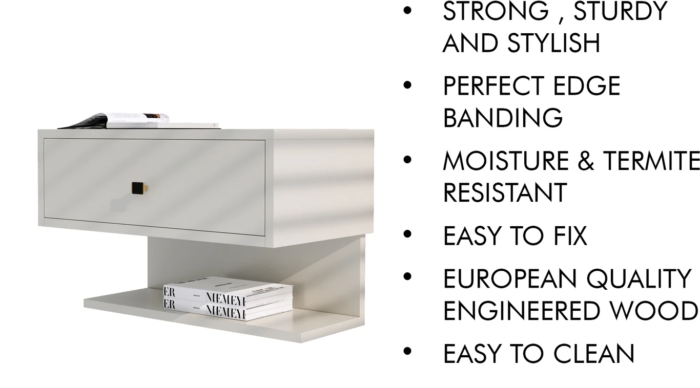 ₹2,800 Wooden Bedside Table With Drawer for Stylish Bedrooms