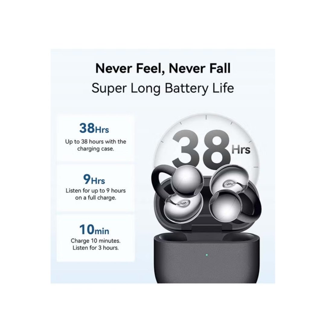 SAR 619 FreeClip 2 Open-Ear Earbuds with 38H Battery and IP57