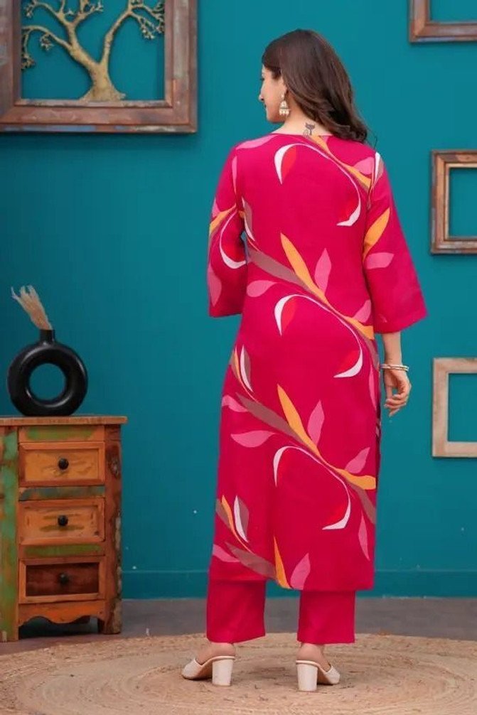 Vidusha Women Kurti Pant Dupatta Set for Festive and Daily Wear