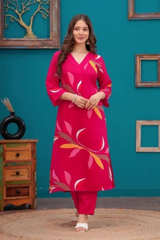 Vidusha Women Kurti Pant Dupatta Set for Festive and Daily Wear