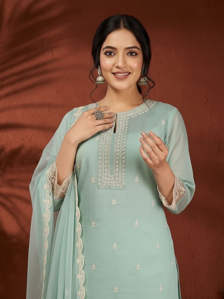 Avanshee Kurta Pant Dupatta Set for Women Festive and Family Events