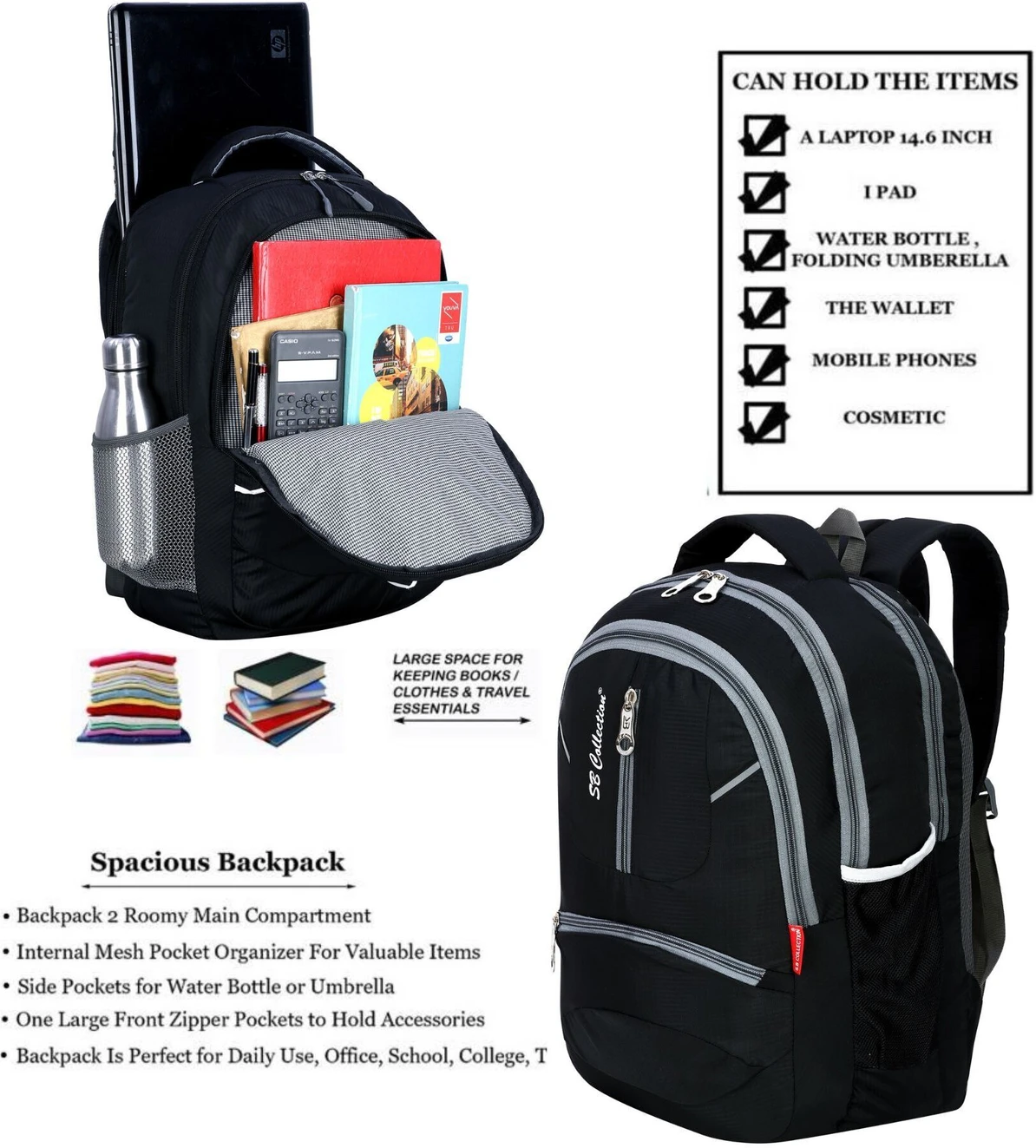₹325 Spacious 32L School Backpack for Daily Study and Travel Needs