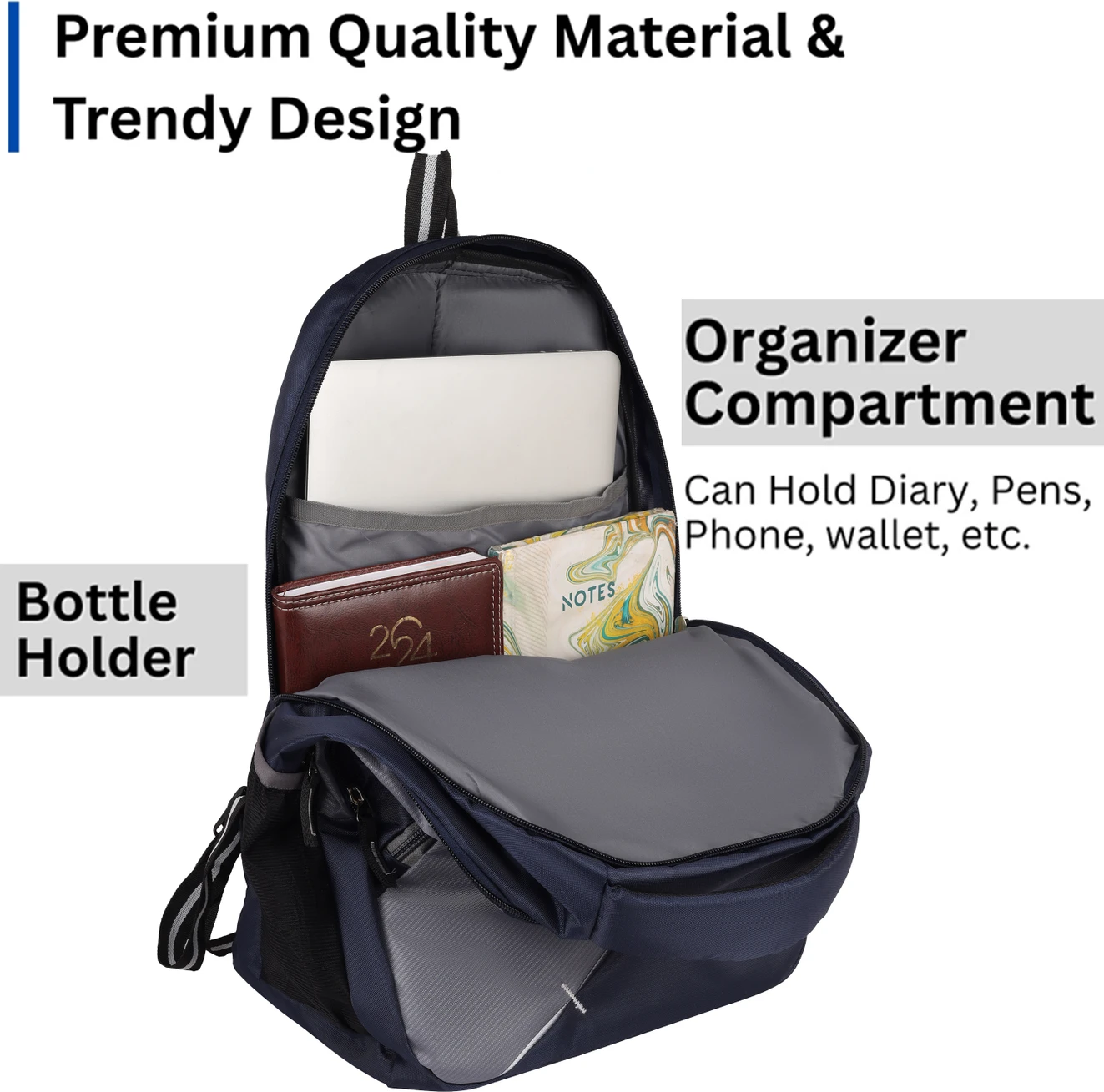 ₹357 Waterproof Stylish Backpack for School College and Travel Use