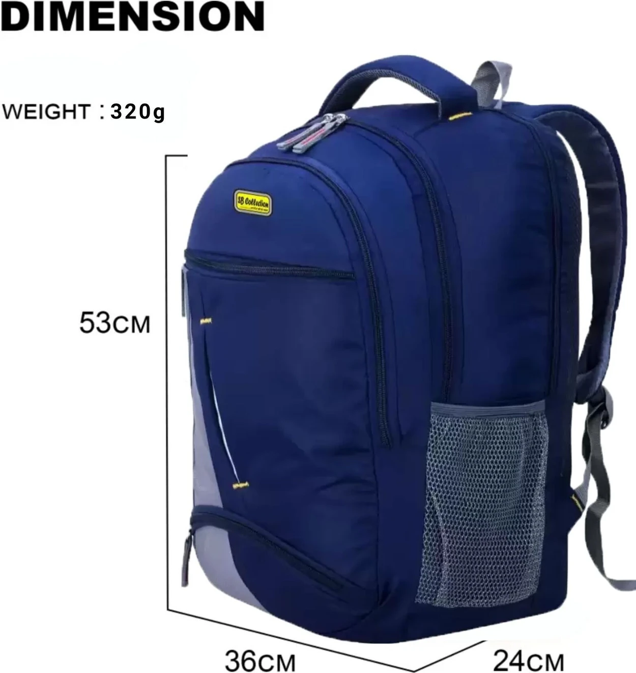 ₹325 32L Laptop Backpack with 5 Zipper Storage Compartments