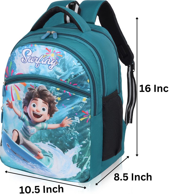 ₹321 Cute Waterproof Cartoon School Backpack for Kids Daily Use